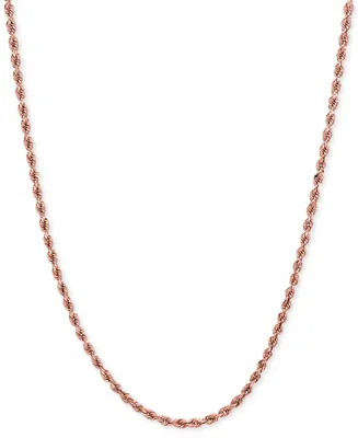 Rope Chain 18" Necklace (1-3/4mm) in 14k Rose Gold