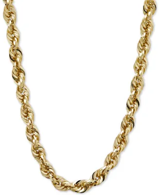 24" Glitter Rope Necklace (5-1/2mm) in 14k Gold
