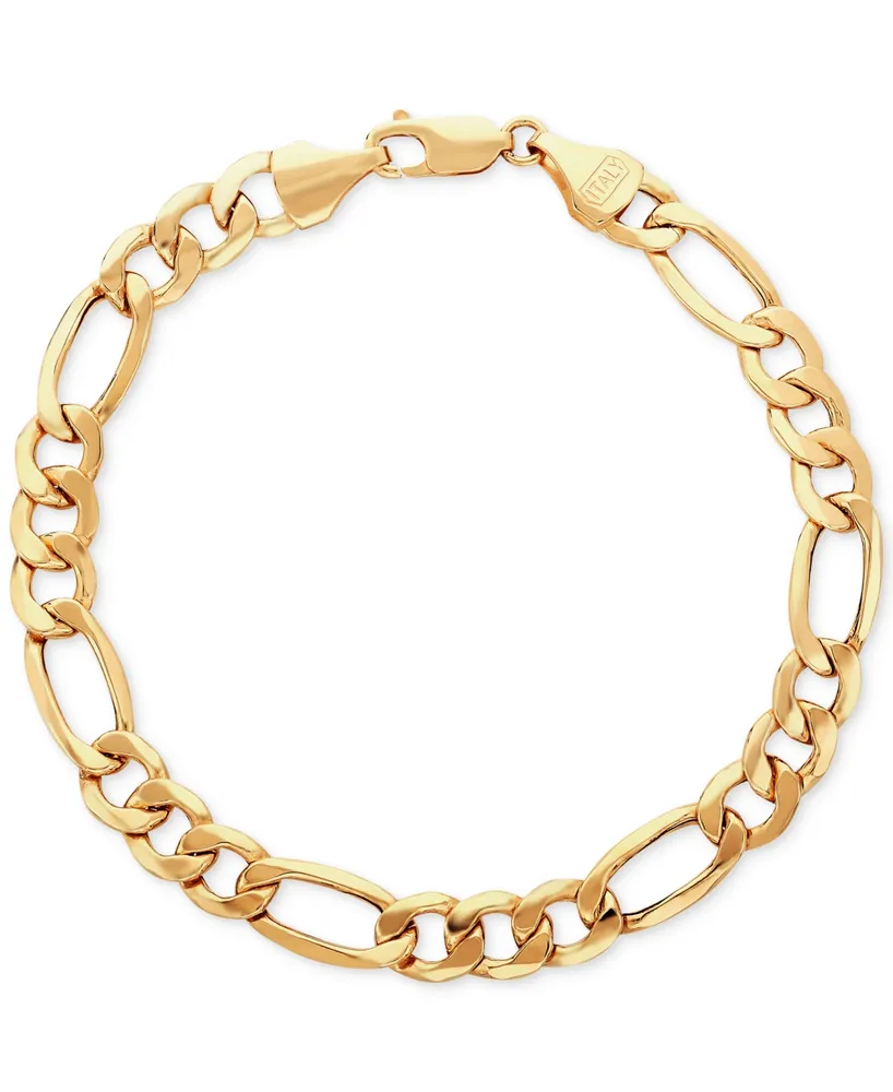 Italian Gold Men's Figaro Link Bracelet in 10k Gold