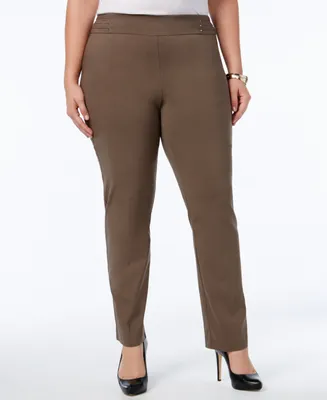 JM Collection Women's Studded Pull-On Tummy Control Pants, Regular and  Short Lengths, Created for Macy's - Macy's