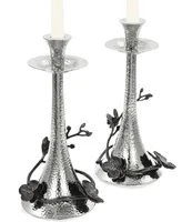 Michael Aram Black Orchid Set of 2 Candlestick Holders