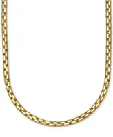 Large Rounded Box Link Chain Necklace Collection In 14k Gold