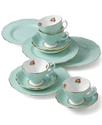 Royal Albert Polka Rose 12-Piece Set