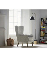 Madison Park Arianna Fabric Swoop Wing Chair