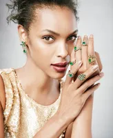Brasilica by Effy Emerald (5-1/4 ct. t.w.) and Diamond (1-1/4 ct. t.w.) Teardrop Earrings in 14k Gold or 14k White Gold, Created for Macy's