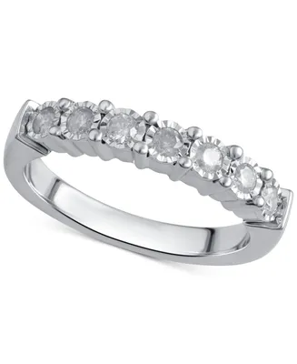 Diamond Band (1/4 ct. t.w.) Sterling Silver or 14k Gold over