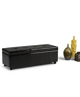 Chamberlain Faux Leather Storage Ottoman
