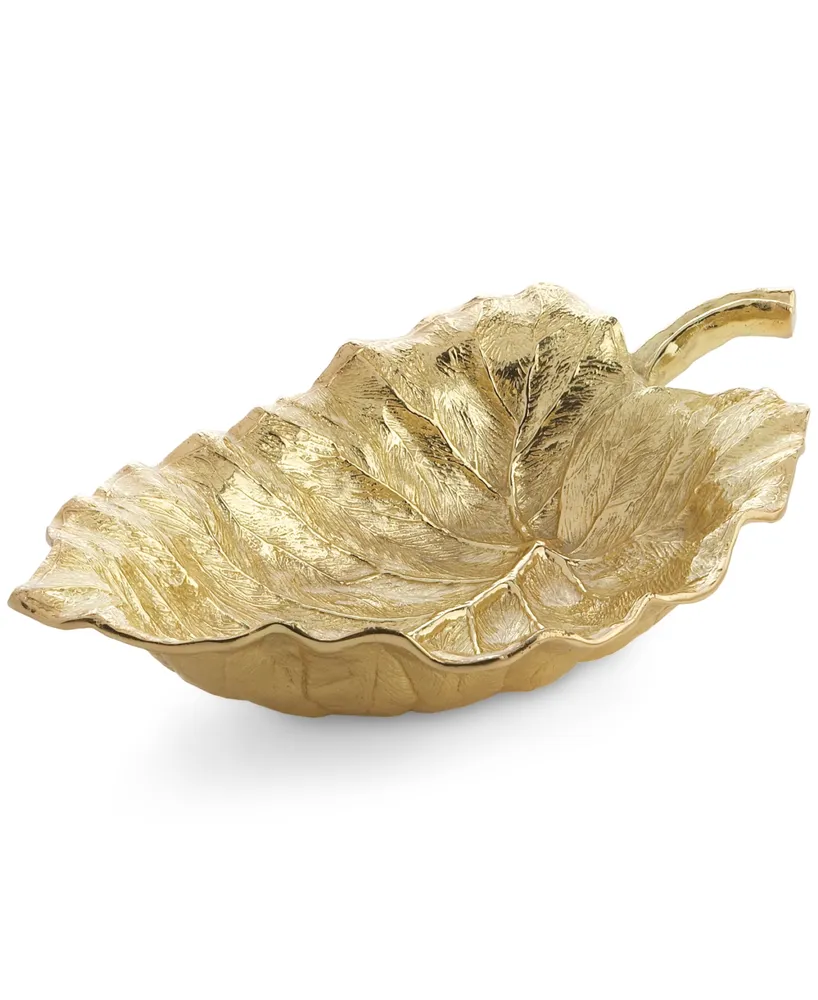 Michael Aram New Leaves Collection Elephant Ear Large Serving Bowl