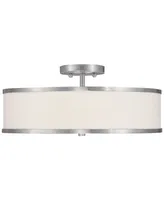 Livex Park Ridge Brushed Nickel -Light Ceiling Mount