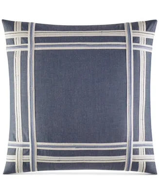 Nautica Fairwater Yarn Dye Cotton Square Decorative Pillow, 18" X 18"