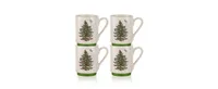 Spode Christmas Tree Stacking Mugs, Set of 4