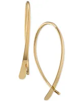 Lauren Ralph Sculptural Threader Small Hoop Earrings, 1"