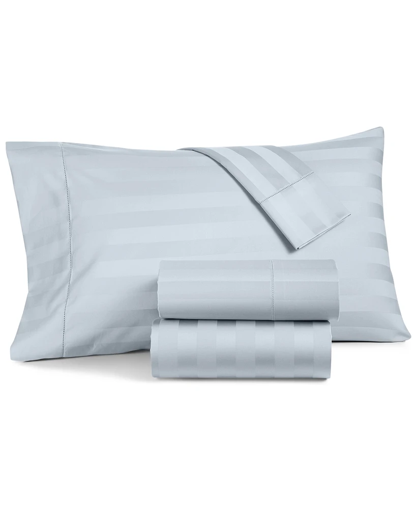 Closeout! Charter Club 1.5" Stripe Extra Deep Pocket 550 Thread Count 100% Cotton 4-Pc. Sheet Set, California King, Exclusively at Macy's