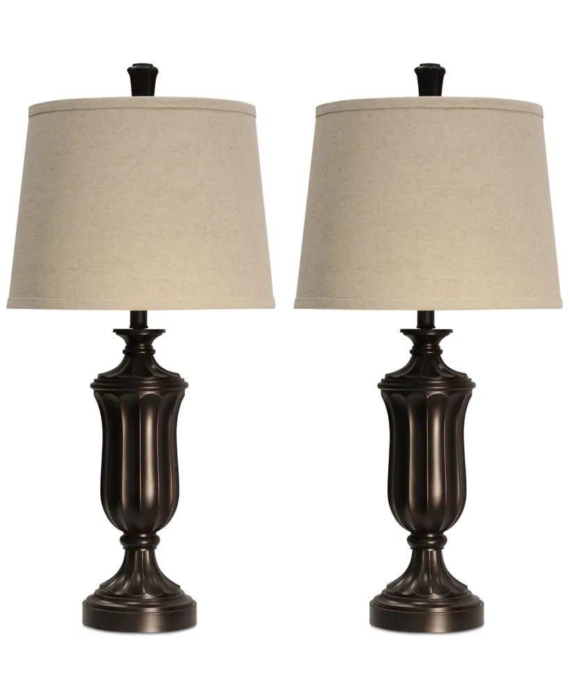 StyleCraft Set of 2 Madison Round Table Lamps