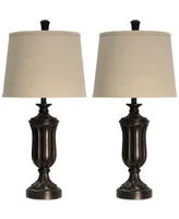 StyleCraft Set of 2 Madison Round Table Lamps