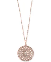 Effy Diamond Disc Pendant Necklace (1/4 ct. t.w.) 14k White, Rose, or Yellow Gold