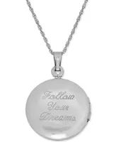 Compass Locket 18" Necklace in Sterling Silver