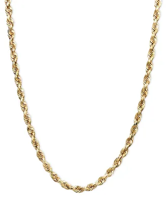 Rope Chain 24" Necklace (1-3/4mm) in 14k Yellow Gold