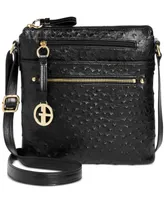 Giani Bernini Embossed Faux Ostrich Crossbody, Created for Macy's
