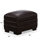 Myars Leather Ottoman, Created for Macy's