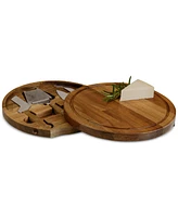 Toscana by Picnic Time Acacia Circo Cheese Board & Tools Set