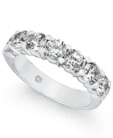 Certified Seven Diamond Station Band Ring in 14k White Gold (2 ct. t.w.)