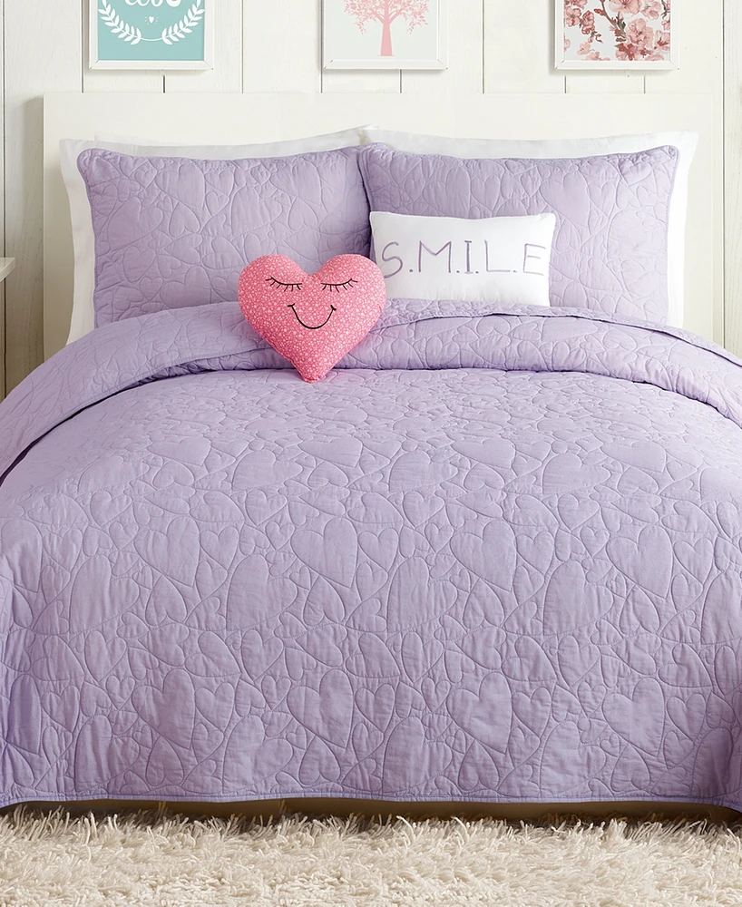 Urban Playground Heart 5-Pc. Full/Queen Quilt Set