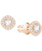 Swarovski Square Crystal Halo Stud Earrings