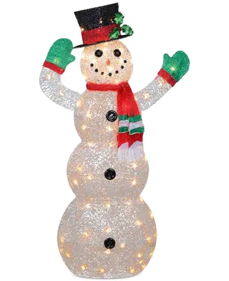 National Tree Company 48" Crystal Snowman With 70 Clear Mini Lights