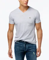 Men's Lacoste Classic V-Neck Soft Pima Cotton Tee Shirt