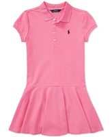 Big Girls Cotton Mesh Short Sleeve Polo Dress