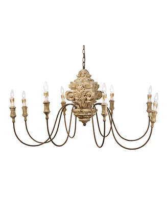 Regina Andrew Design Wood Carved Chandelier