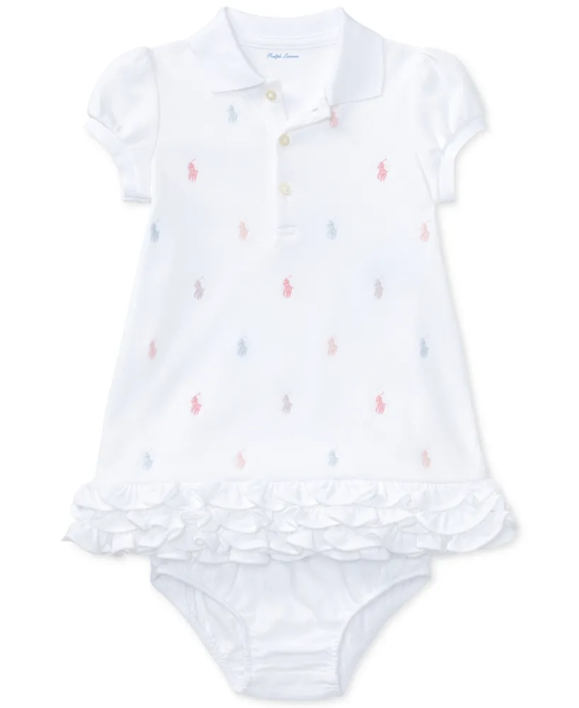 Polo Ralph Lauren Baby Girls Ruffled Pony Printed Dress