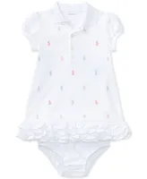 Polo Ralph Lauren Baby Girls Ruffled Pony Printed Dress