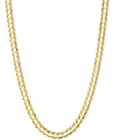 Italian Gold Open Curb Link Chain Necklace Collection 3 5 8mm In Solid 14k Gold