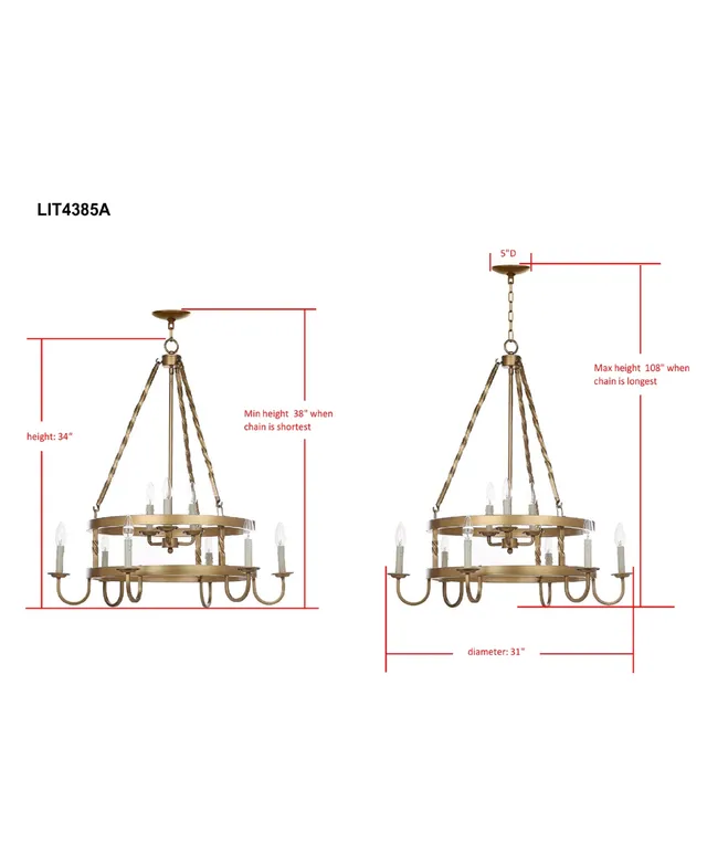 Safavieh Crowley Adjustable Chandelier