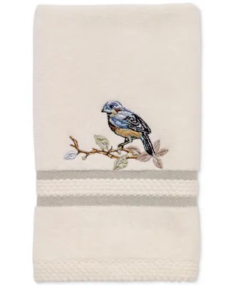 Avanti Love Nest Embroidered Cotton Fingertip Towel, 11" x 18"