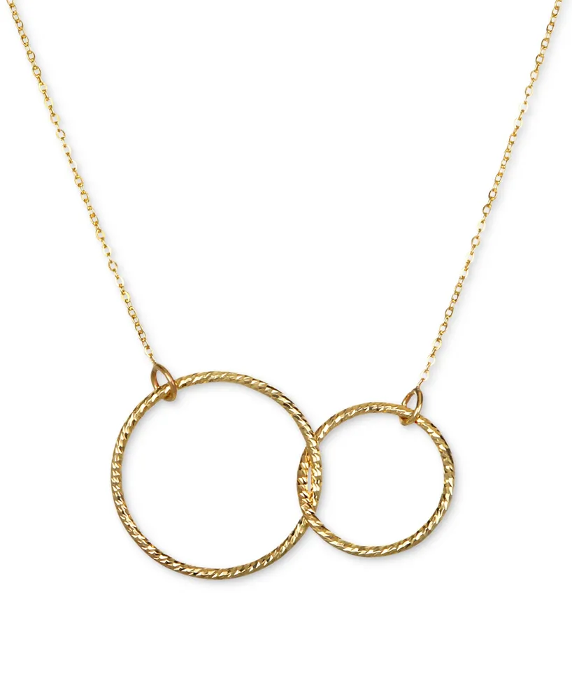 Interlocking Circle Necklace 10K Yellow Gold 18