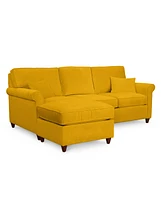 Lidia 82" Fabric 2-Pc. Reversible Chaise Sectional Sofa with Storage Ottoman - Custom Colors, Created for Macy's