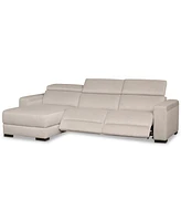 Closeout! Nevio 3-Pc. Fabric Sectional Sofa with Chaise, Created for Macy's