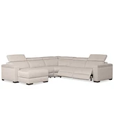 Closeout! Nevio 124" 5-Pc. Fabric Sectional Sofa with Chaise