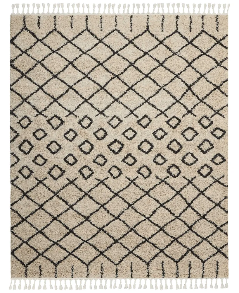 Closeout! Nourison Home Moroccan Shag MRS01 Cream 3'11" x 6'7" Area Rug