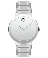 Movado Men's Swiss Sapphire Stainless Steel Bracelet Watch 39mm