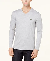 Lacoste Men's V-Neck Casual Long Sleeve Jersey T-Shirt