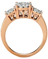 Diamond Three Stone Engagement Ring (3/4 ct. t.w.) 14k White, Yellow or Rose Gold