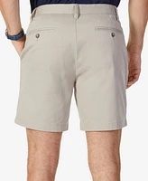 Nautica Men's Classic-Fit Stretch Flat-Front 6" Chino Deck Shorts