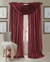 Elrene Athena Rod Pocket 52" x 84" Pair of Curtain Panels with Scarf Valance, Set of 3