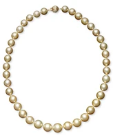 14k Gold Cultured Golden South Sea Pearl Graduated Strand (10-12-1/2mm) 18" Necklace