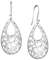 Giani Bernini Open Filigree Drop Earrings in Sterling Silver, Created for Macy's