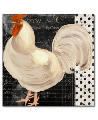 Color Bakery 'White Rooster Cafe Ii' Canvas Art - 18" x 2" x 18"